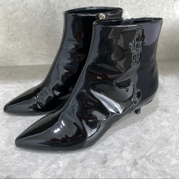 Black Patent Leather Booties - Picture 5 of 11